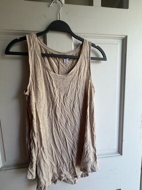 Old Navy Neutral Beige Scoop Neck Tank Top